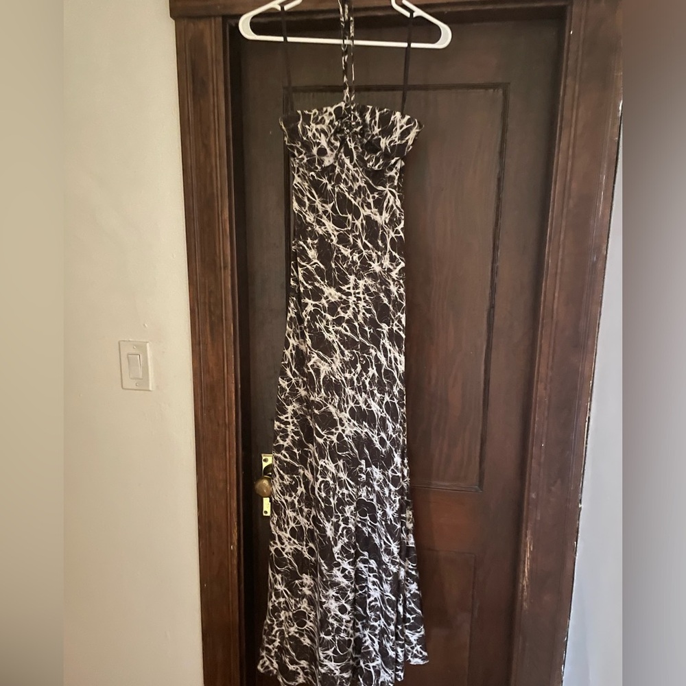 Brown and white Michael Kors dress